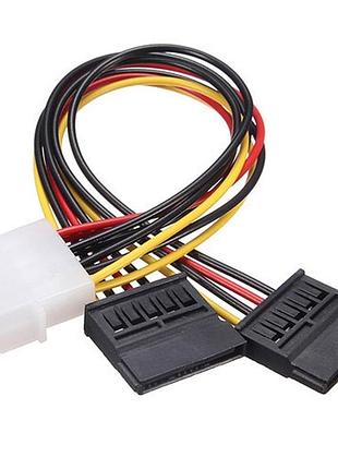 Перехідник ide molex - 2x sata 15pin для живлення жорстких дисків 17 см