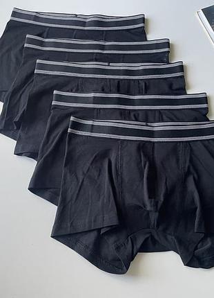 Трусы боксеры черные базовые хлопковые мужские/подростковые primark s