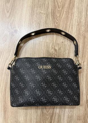 Сумка guess оригінал з логотипом чорна