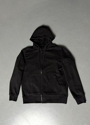 Stone island зіп худі black ghost