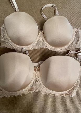 Бюстгальтер тілесний гладенький h&m 75/в 80/с