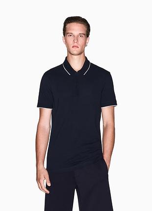 Чоловіче поло armani exchange з блискавкою
