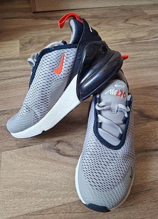 Серые детские кроссовки nike air max 270 размер 31