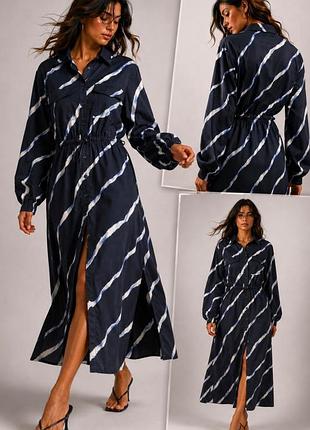 Стильне максіплаття-сорочка m&amp;s collection 100% бавовна