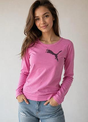 Лонгслів puma, рожевий