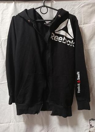 Кофта мужская на молнии reebok черная