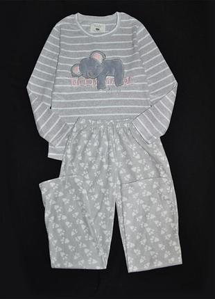 Теплая флисовая пижама f&amp;f р.xs