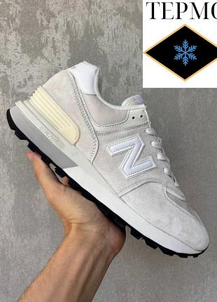 Зимові жіночі кросівки new balance 574 termo white