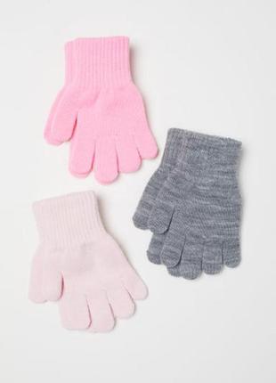 Красивые  мягенькие перчатки h&m акрил девочкам 8-14+ лет1 фото
