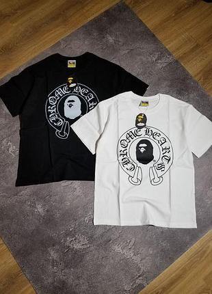 Футболка bape chrome hearts/футболка chrome hearts/футболка унисекс