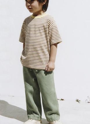 Трикотажні штани baggy zara зелені хакі широкі вільні брюки