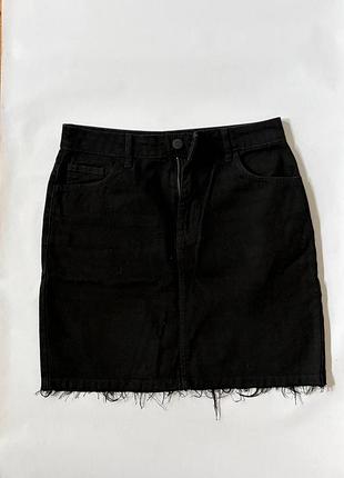 Юбка джинсовая h&amp;m черная