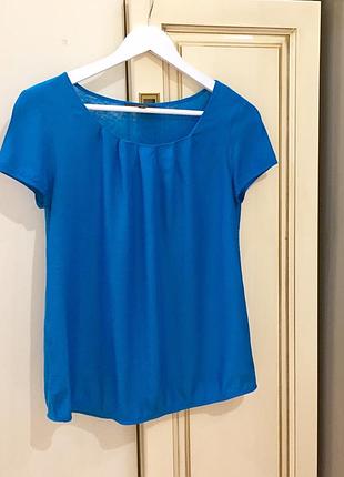 Нова.блуза блакитна з льоном бренду comma  lienen blend  top blue оригінал зі свіжих колекцій