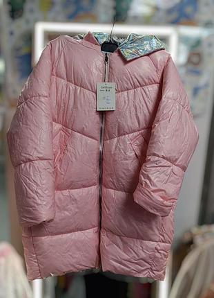 Демісезонна дитяча куртка для дівчинки в рожевому кольорі 160, 170 см (з плямою, тому вартість нижче в два рази)