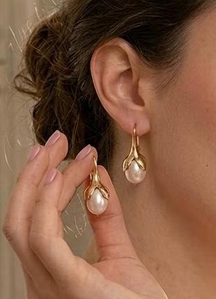 Сережки перлинки краплі