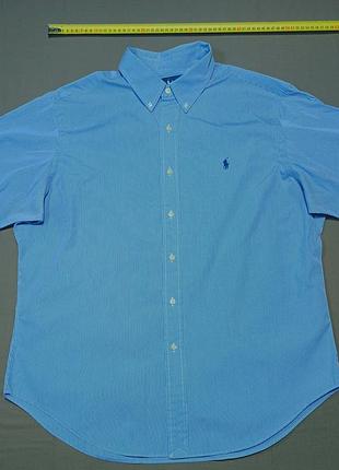 Воротник 44 см ralph lauren в полоску теннисская рубашка с коротким рукавом size xl 100% cotton classic fit