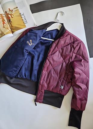 Puma 2 сторони куртка стьобана р л оригінал. супер