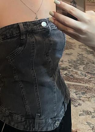 Джинсовий корсет zara