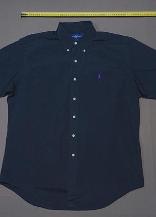 Комір 42 см  ralph lauren чорна  теніска  сорочка  з коротким рукавом   size l     100% cotton classic fit