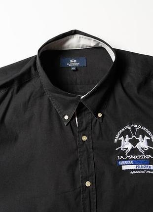 La martina american black cotton  button up shirt [smh017271]