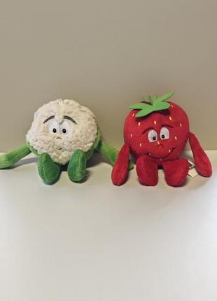 Goodness gang fruit plush - strawberry, goodness gang body squad plush cauliflower, овощи фрукты игрушка лотом из двух