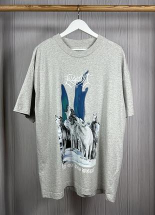 Allsaints howl ss crew шикарна щільна футболка з коттону оригінал оверсайз