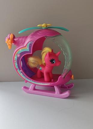 Пони и вертолет, игровой набор, вертолет оригинал от my little pony