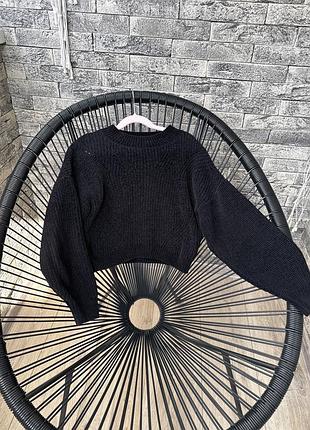 Светр плюш h&m 134/140 плюшевий чорний