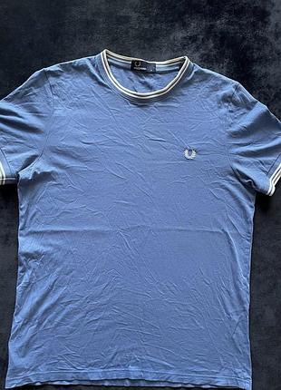 Чоловіча футболка fred perry twin tipped (m) / оригінал з вишитим логотипом