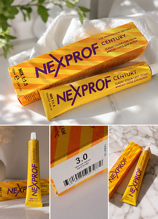 Профессиональная крем-краска дл волос nexprof тон 3.0 темный шатен