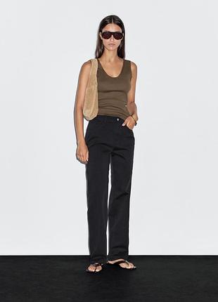 Massimo dutti штани прямі темно-синього кольору