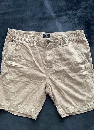 Чоловічі лляні шорти superdry studios (l) / бежеві шорти чинос (chino)