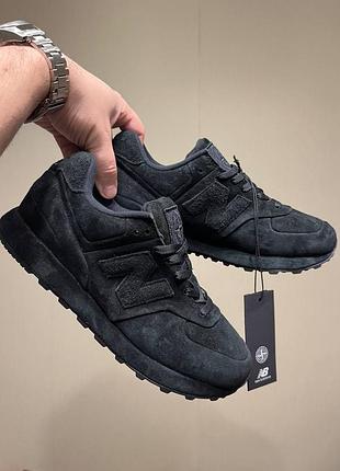 New balance 574 legacy x stone island ghost pack navy blue
