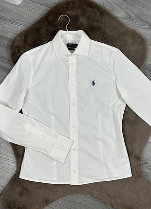 Жіноча оригінальна приталена сорочка polo ralph lauren