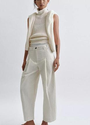 Оригинальные брюки barrel в полоску из новой коллекции zara ♀️ woman new original.