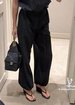 Massimo dutti штани алладіни чорні із вовни