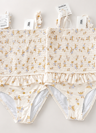 Купальники zara для двойни 110 новые