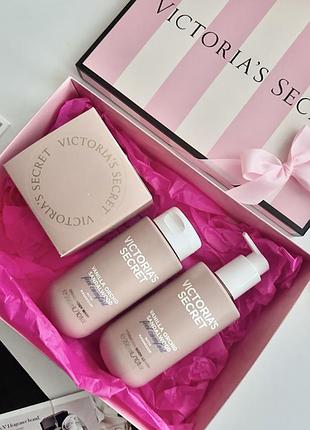 Набір vanilla orchid sandalwood victoria’s secret набор косметика по догляду за тілом скраб гель масло олійка лосьйон вікторія сікрет виктория сикрет