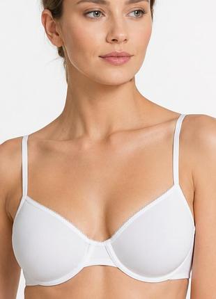 Бюстгальтер marks & spencer бавовняний на кісточках з подвійною тканинною чашкою, базовий