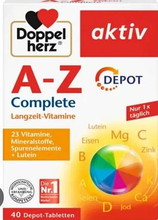 Вітамінно-мінеральний комплекс doppelherz aktiv a-z depot, який містить 23 важливі вітаміни