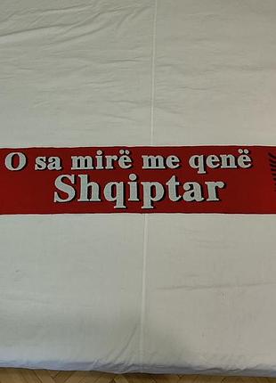 Vintage albania - фанатский шарф сб. албании, винтажный односторонний