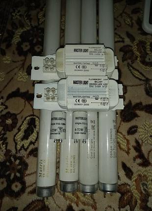 Люмінесцентна лампа t8 18w + дросель 40w + стартер