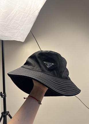 Панама prada нейлонова чорна, one size