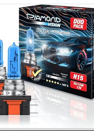Amond vision 2x h15 12v 55/15w | ксеноновые лампы | галогенные автомобильные лампы | 8500k супер ультрабелый