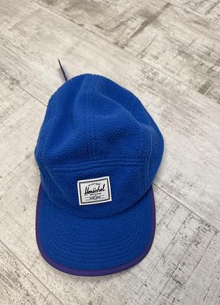 Кепка herschel supply co. glendale 5-panel, синій фліс
