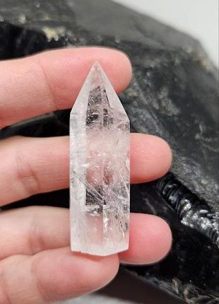 Обелиск из натурального горного хрусталя (прозрачный кварц) 4,5 см 16,6 г 💎 талисман предохраняет фен шуй медитация подарок