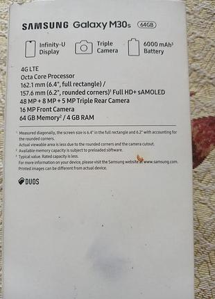 Смартфон samsung m30s 6