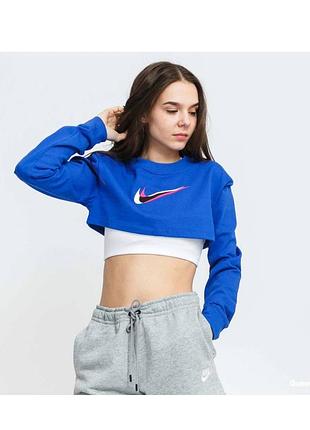Трендовий спортивний кроп-світшот  nike  розмір xs кроп топ світшот кофта оригінал