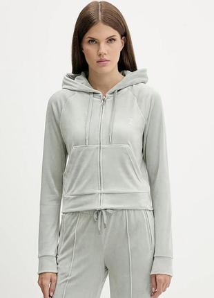 Мятне велюрове худі juicy couture