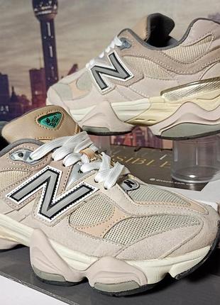 Оригінальні жіночі кросівки new balance 9060 "sea salt / surf mistletoe" (артикул: u9060mac) розмір 37, устілка 23.5 см, країна виробник в'єтнам